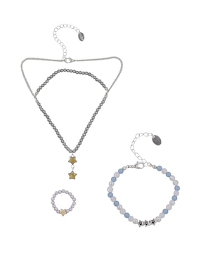 Collar, pulsera y anillo de estrella Claire's