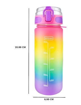 Botella de agua Güish unicornio con tapa rosca 600 ml