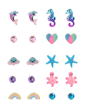 Set de aretes Claire´s con acabado brillante fantasía