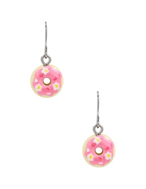 Aretes largos forma de dona Claire´s con acabado brillante