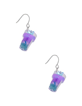 Aretes largos Claire´s con acabado brillante
