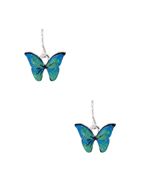 Aretes largos mariposa Claire´s con acabado brillante fantasía