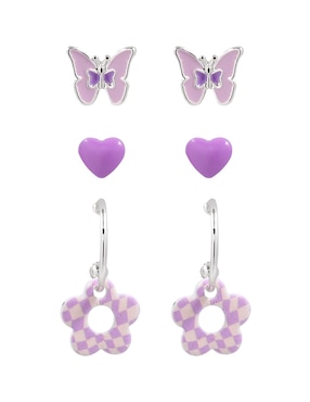 Set de aretes Claire´s con acabado brillante