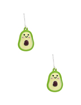 Aretes largos forma de aguacate Claire´s con acabado mate