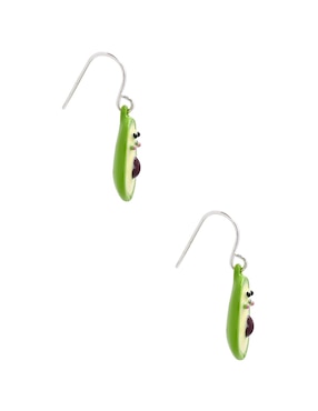 Aretes largos forma de aguacate Claire´s con acabado mate
