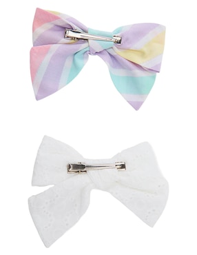 Set de 2 moños para cabello Fiorella con aplicación broche