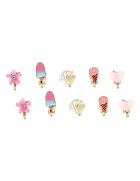Set de aretes Piquenique con acabado brillante