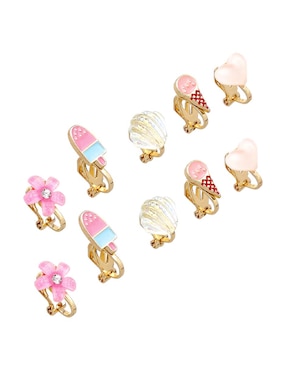 Set de aretes Piquenique con acabado brillante