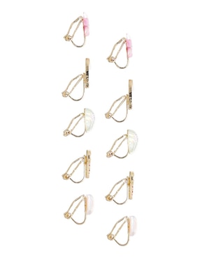 Set de aretes Piquenique con acabado brillante