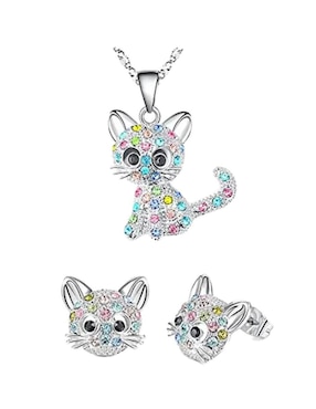 Aretes y collar de Gato Tuluxe Gi