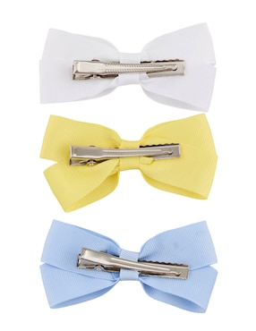 Set moño 6 piezas que incluye moños para cabello Fiorella con aplicación broche