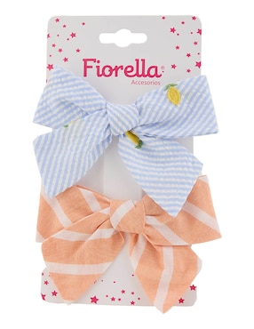 Set de moño 2 piezas para cabello Fiorella con aplicación broche