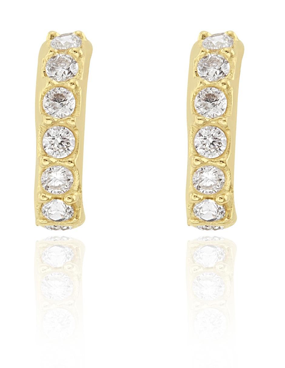 Broqueles de oro amarillo 14 K con acabado brillante