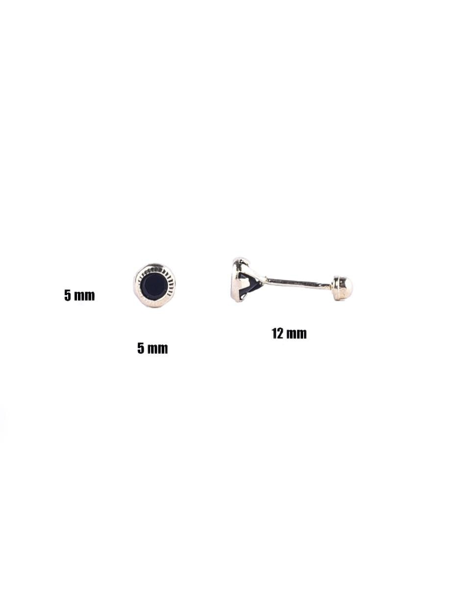 Aretes de oro 10 K con acabado brillante zirconia 2