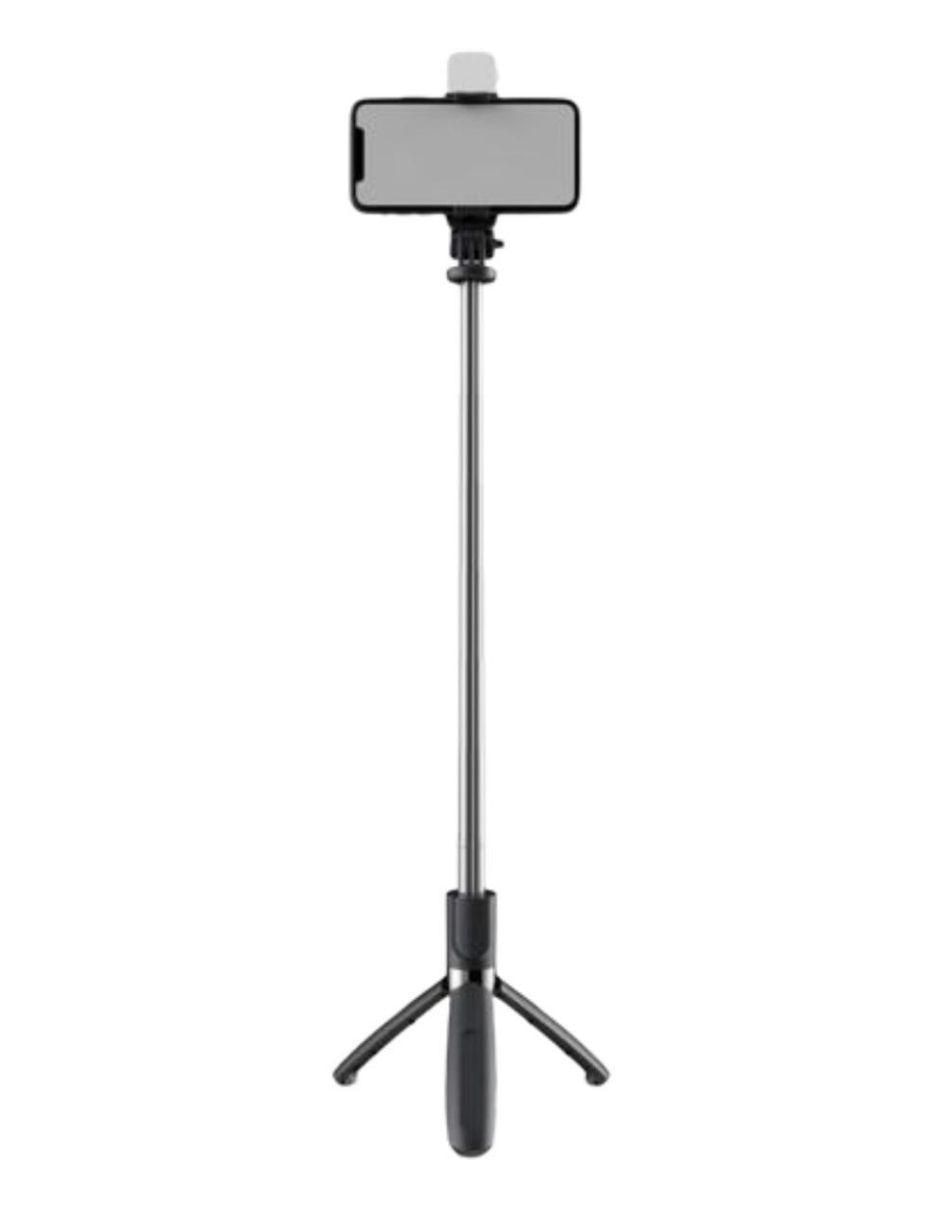 Selfie stick con luz LED con control remoto 3