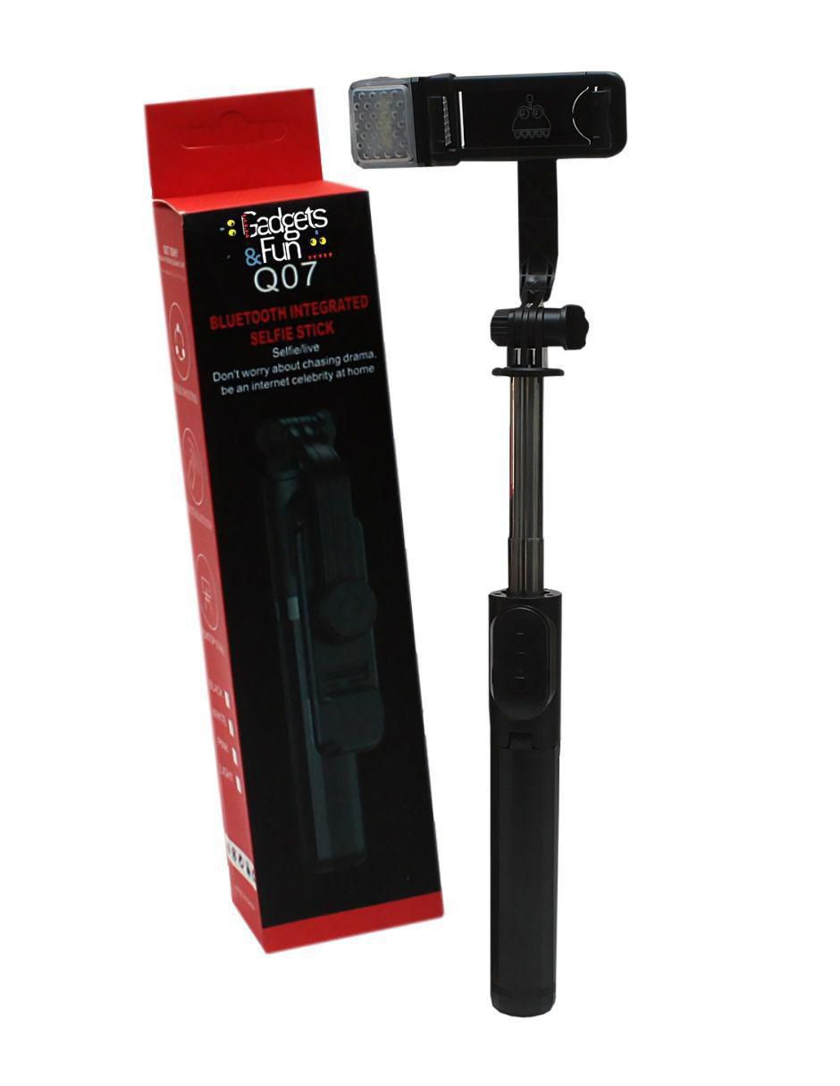 Selfie stick con luz LED con control remoto 4