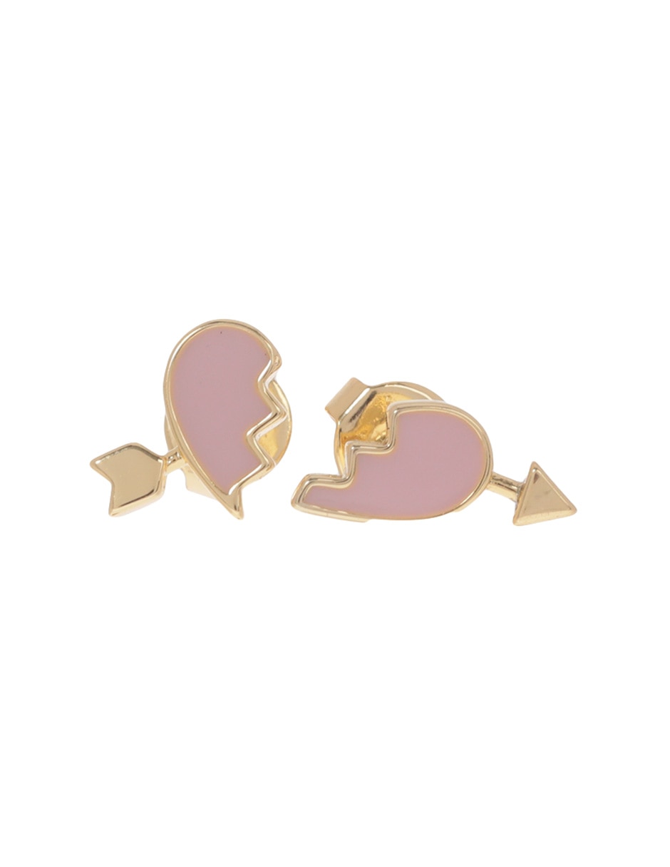 Broqueles de corazón con acabado brillante Broqueles de corazón con acabado brillante