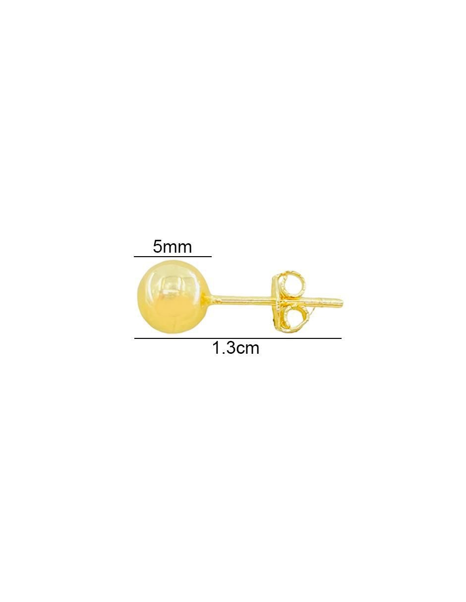 Broqueles de esfera de oro con acabado brillante 4
