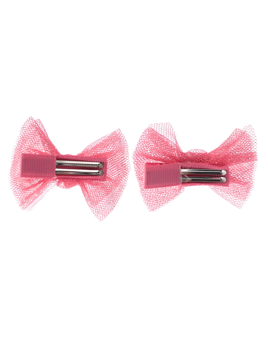 Set de 2 moños para cabello con aplicación glitter 2