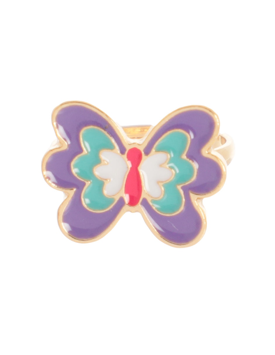 Anillo de mariposa brillante