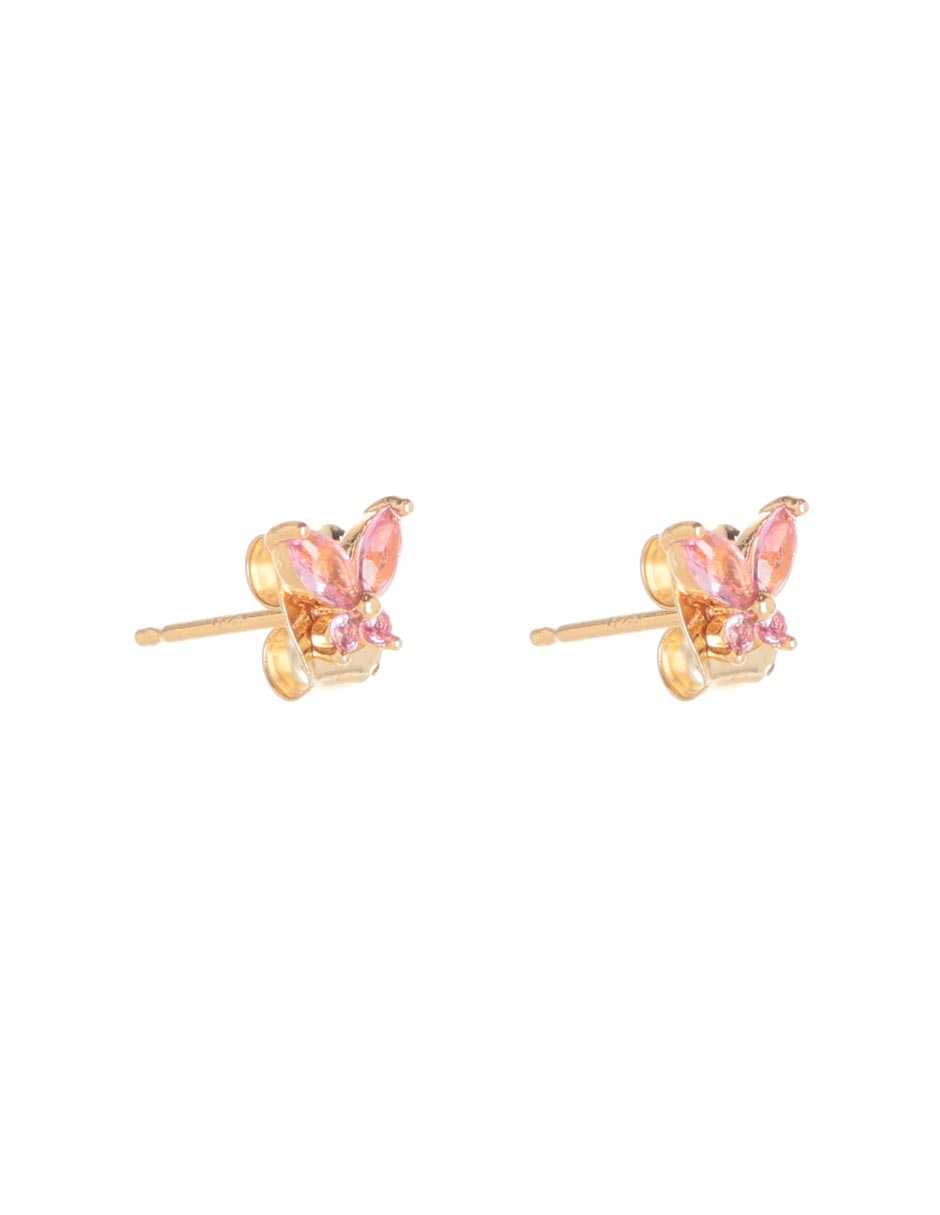 Broqueles de mariposa con acabado pavé cristal 2