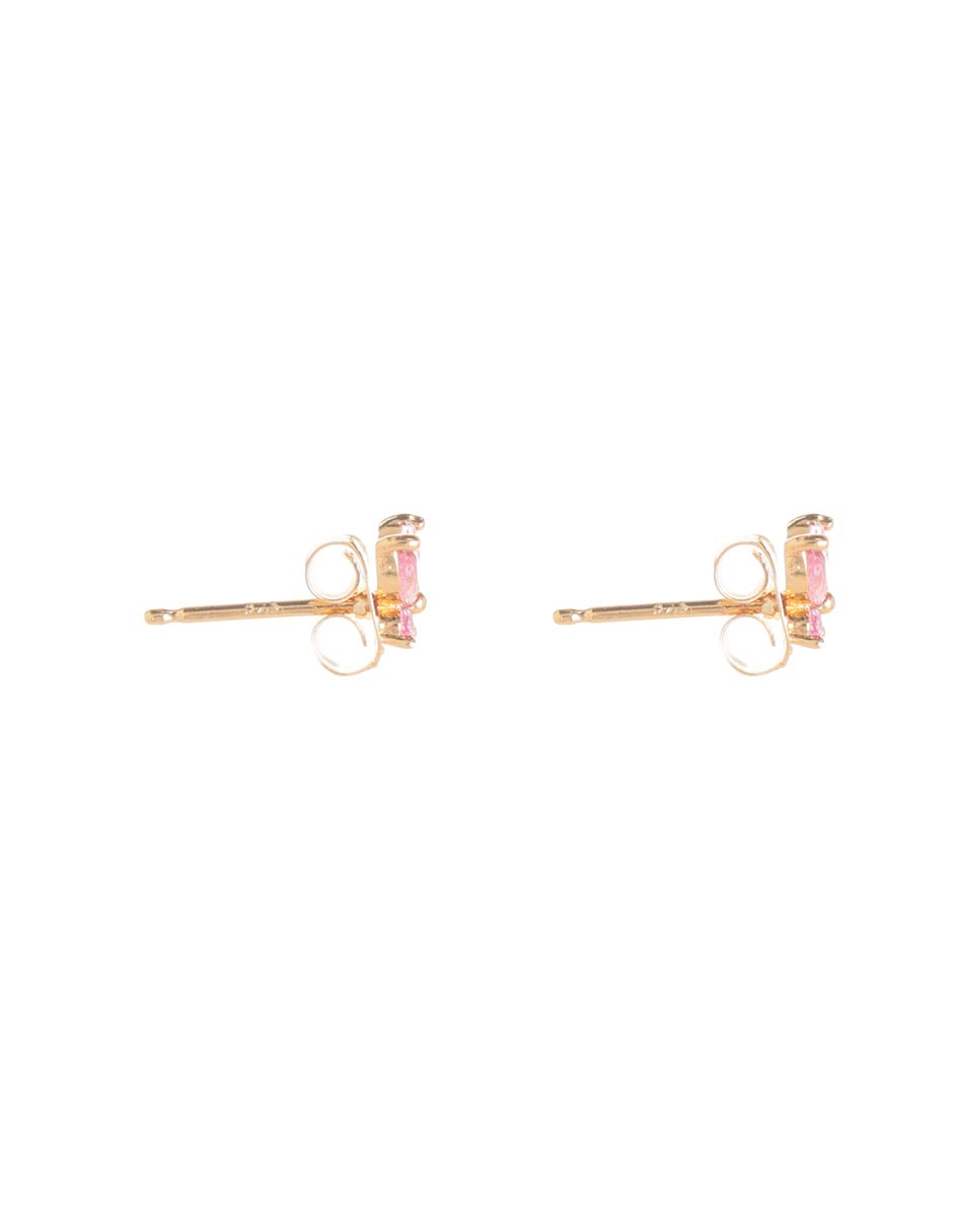 Broqueles de mariposa con acabado pavé cristal 3