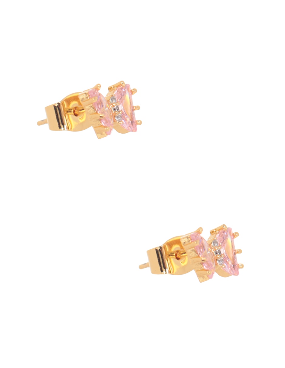 Broqueles de mariposa con acabado pavé cristal 2