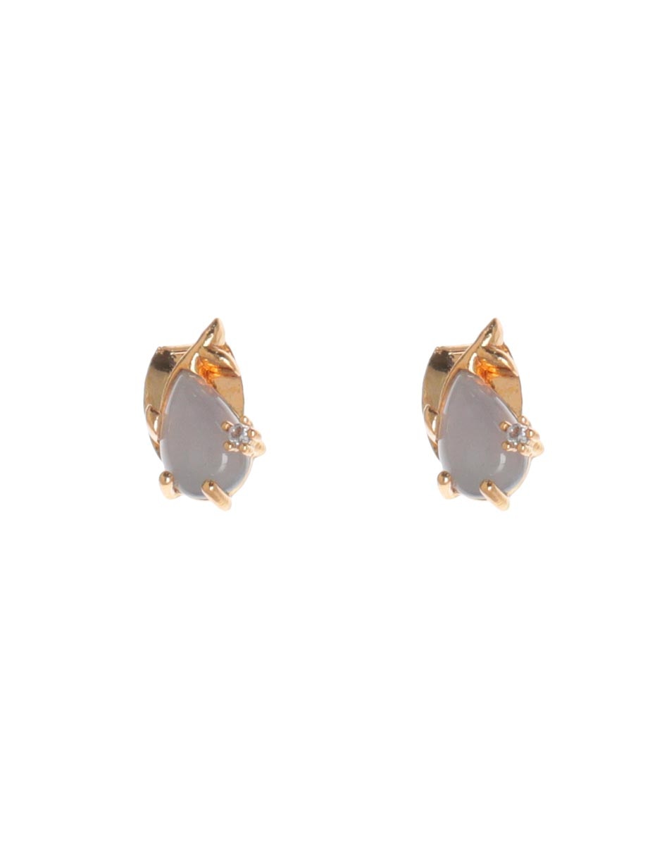 Broqueles de gota con acabado brillante cristal