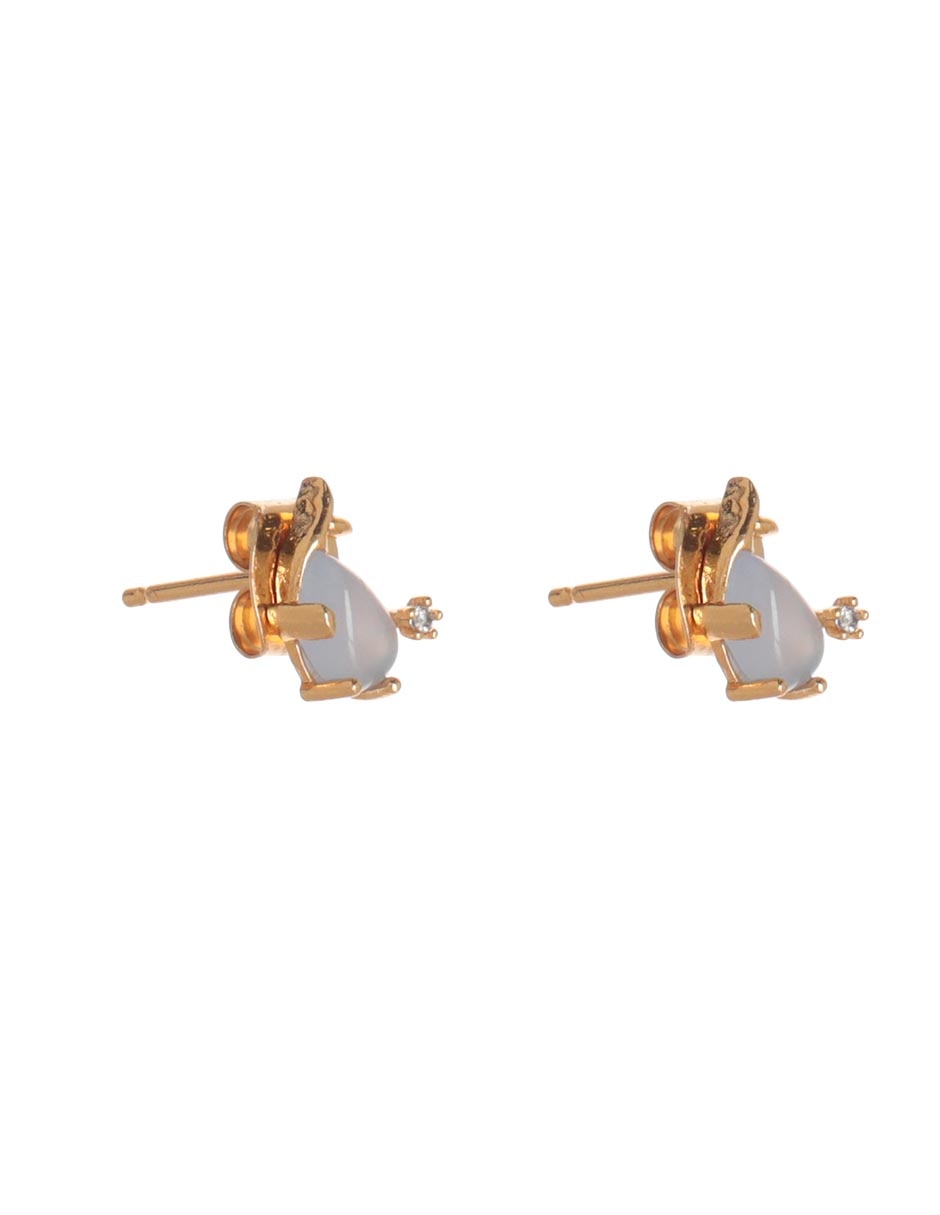 Broqueles de gota con acabado brillante cristal 2