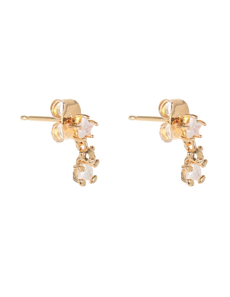 Aretes de oso con acabado brillante fantasía 2