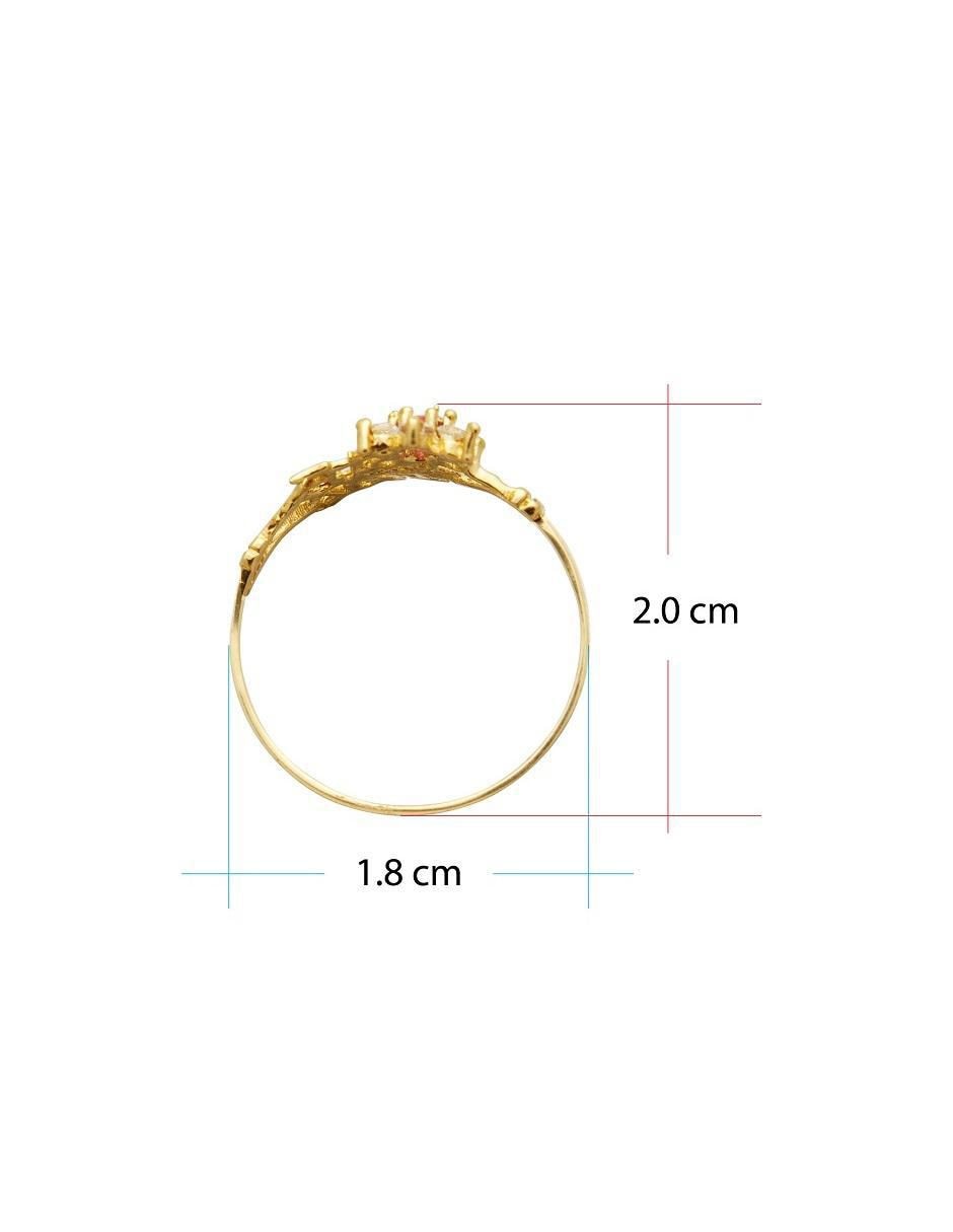 Anillo de estrella 10 k de oro zirconia 4
