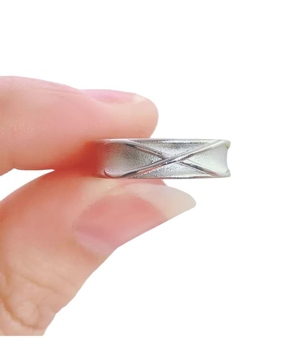 Set anillo semicircular brillante 2