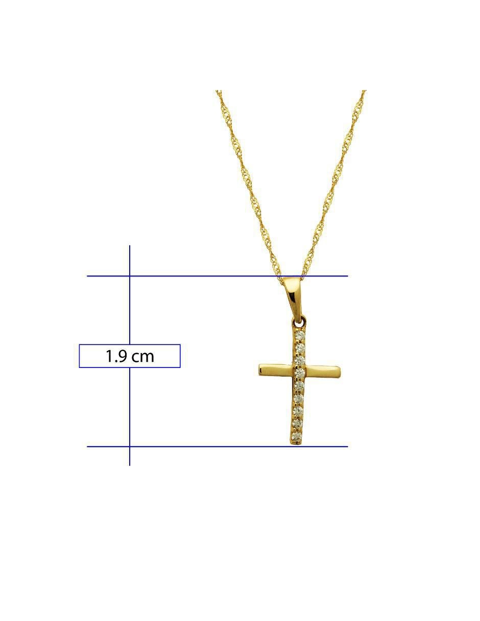 Medalla y cadena de cruz de oro 10 K 4