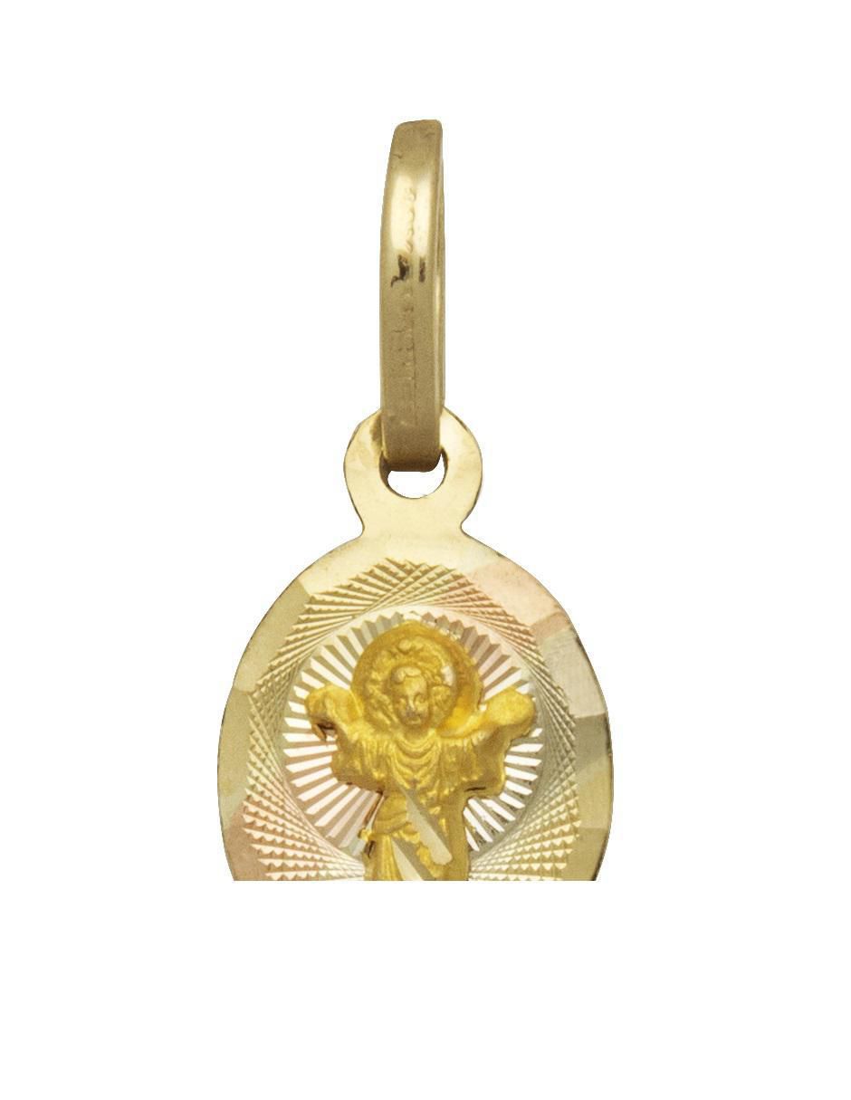 Medalla ovalada de oro 10 K 3