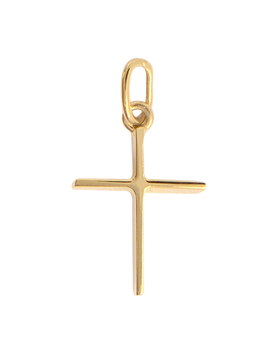 Dije de cruz méxico de oro amarillo 14 K 2