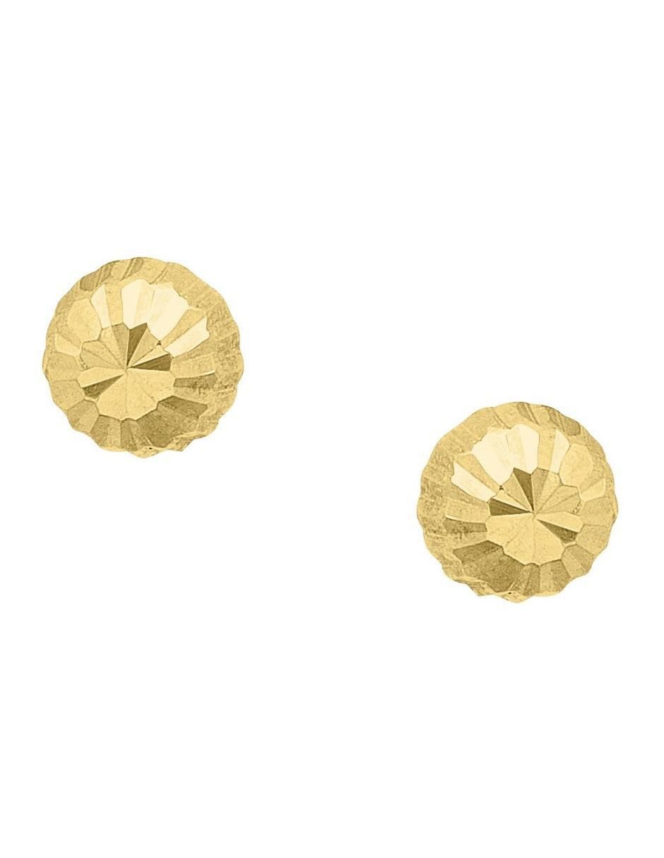 Broqueles redondos de oro con acabado brillante 2