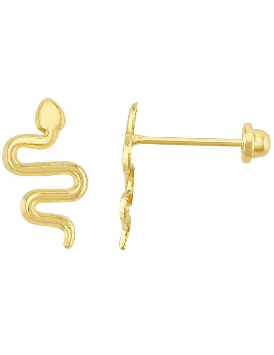 Broqueles de serpiente de oro con acabado brillante Broqueles de serpiente de oro con acabado brillante