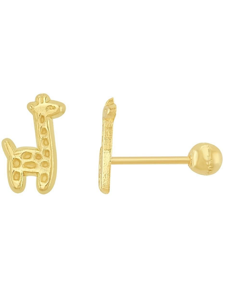 Broqueles de jirafa de oro con acabado brillante Broqueles de jirafa de oro con acabado brillante
