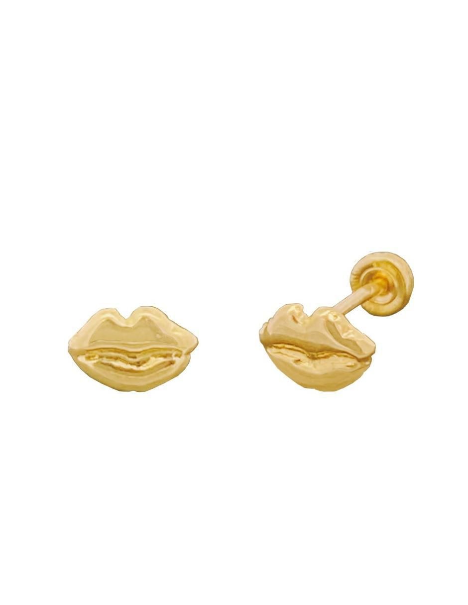 Broqueles de labios de oro con acabado brillante 2