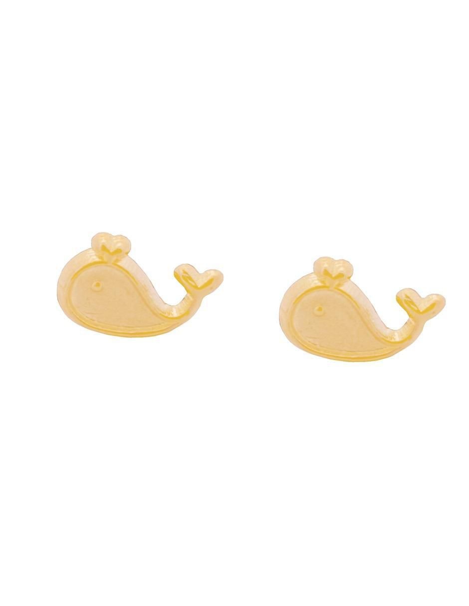 Broqueles de ballena de oro con acabado brillante Broqueles de ballena de oro con acabado brillante