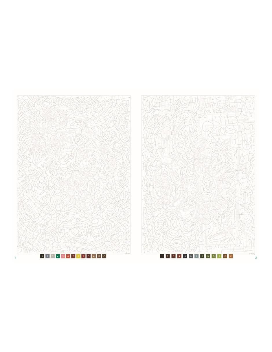 Set de cuaderno Colorea y descubre el misterio Disney Bestiarie 1 pieza 2