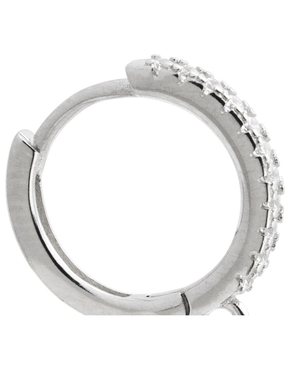Aretes de mano de plata P 925 con acabado brillante zirconia 3