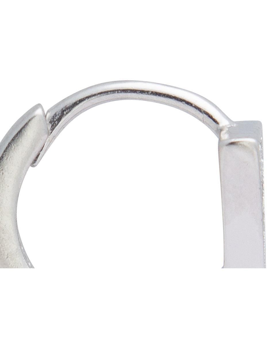 Aretes triangulares de plata P 925 con acabado brillante zirconia 3