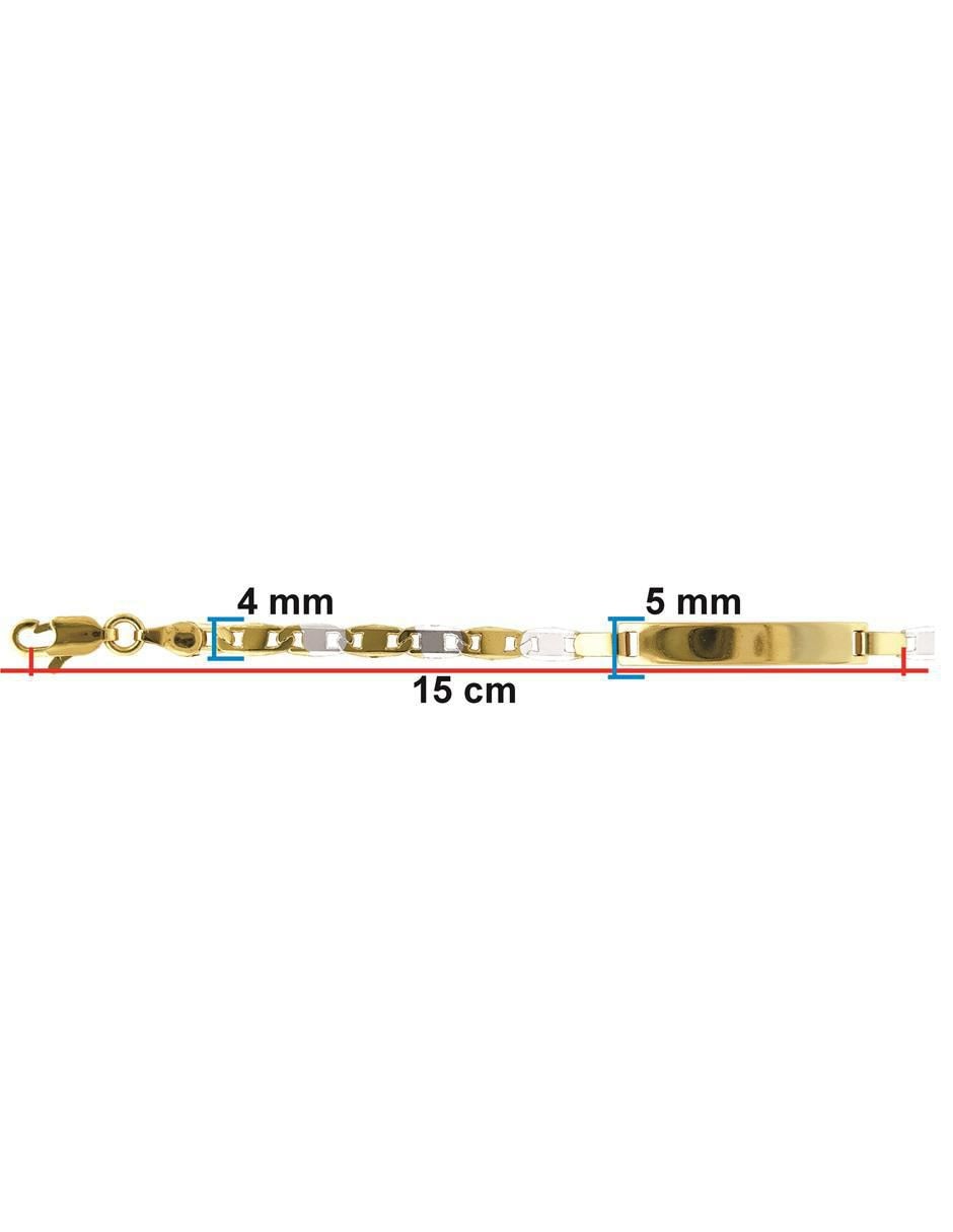 Pulsera 18 K con acabado chapa de oro 4