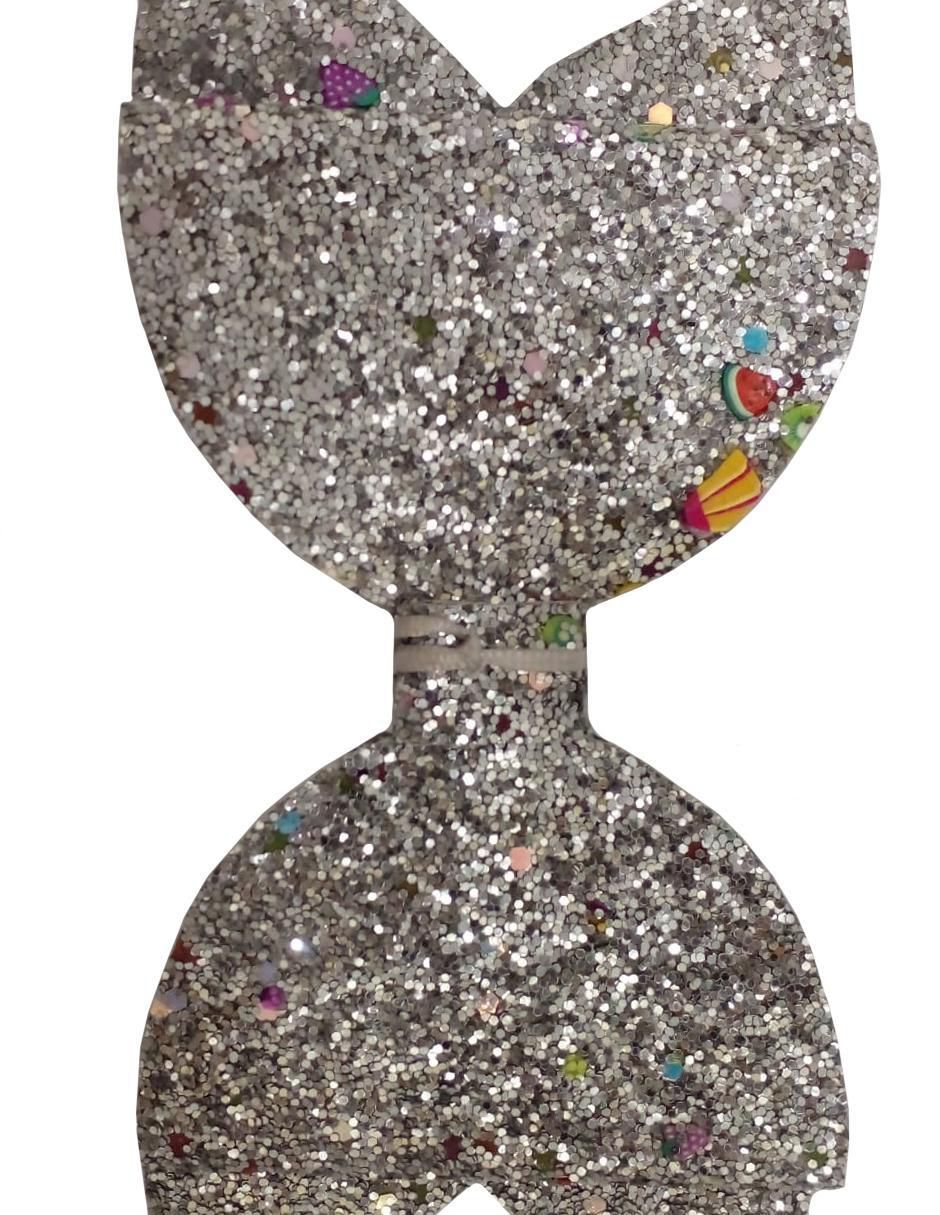 Moño para cabello con aplicación glitter 3