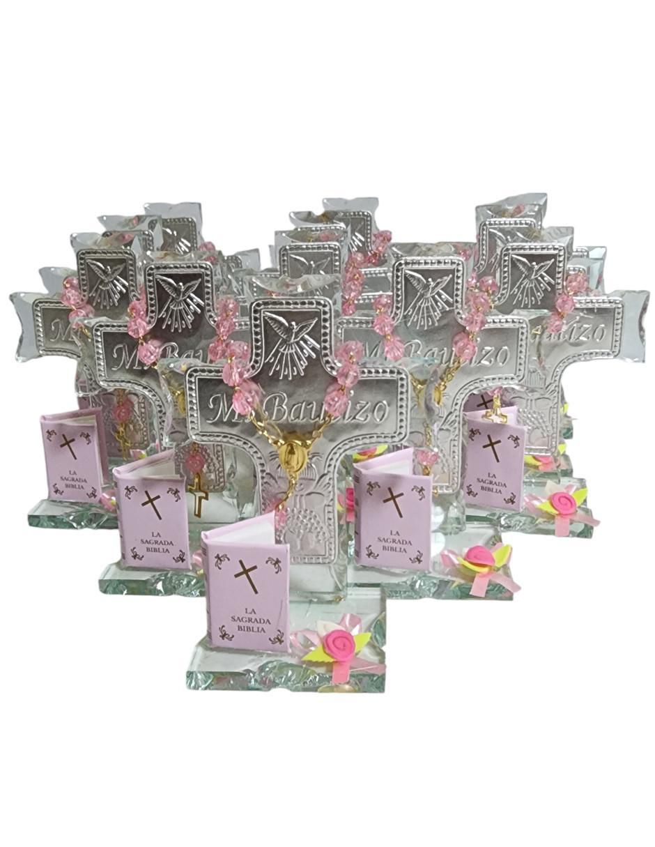 Set cruz cristal de recuerdo para bautizo Set cruz cristal de recuerdo para bautizo