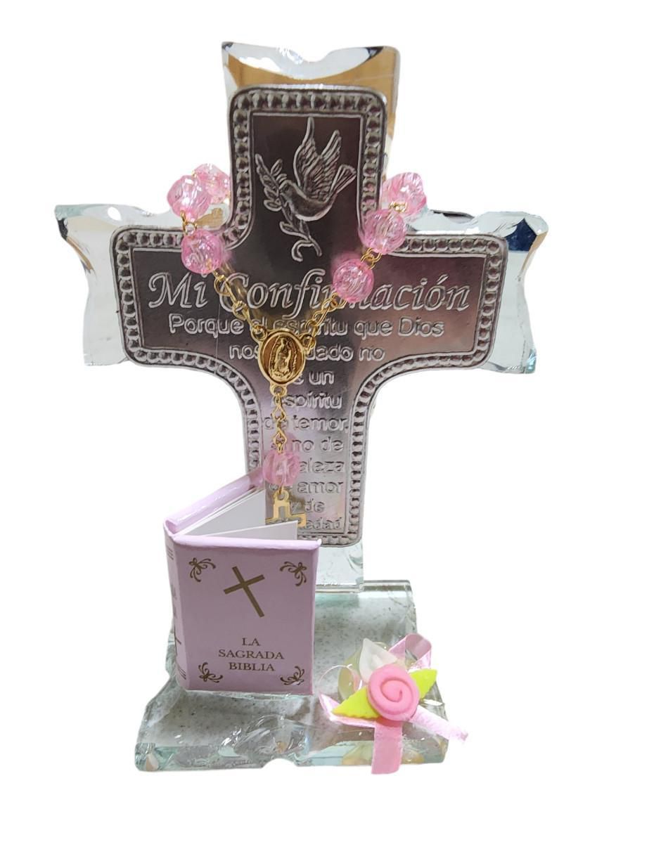 Cruz cristal de recuerdo para confirmación 5