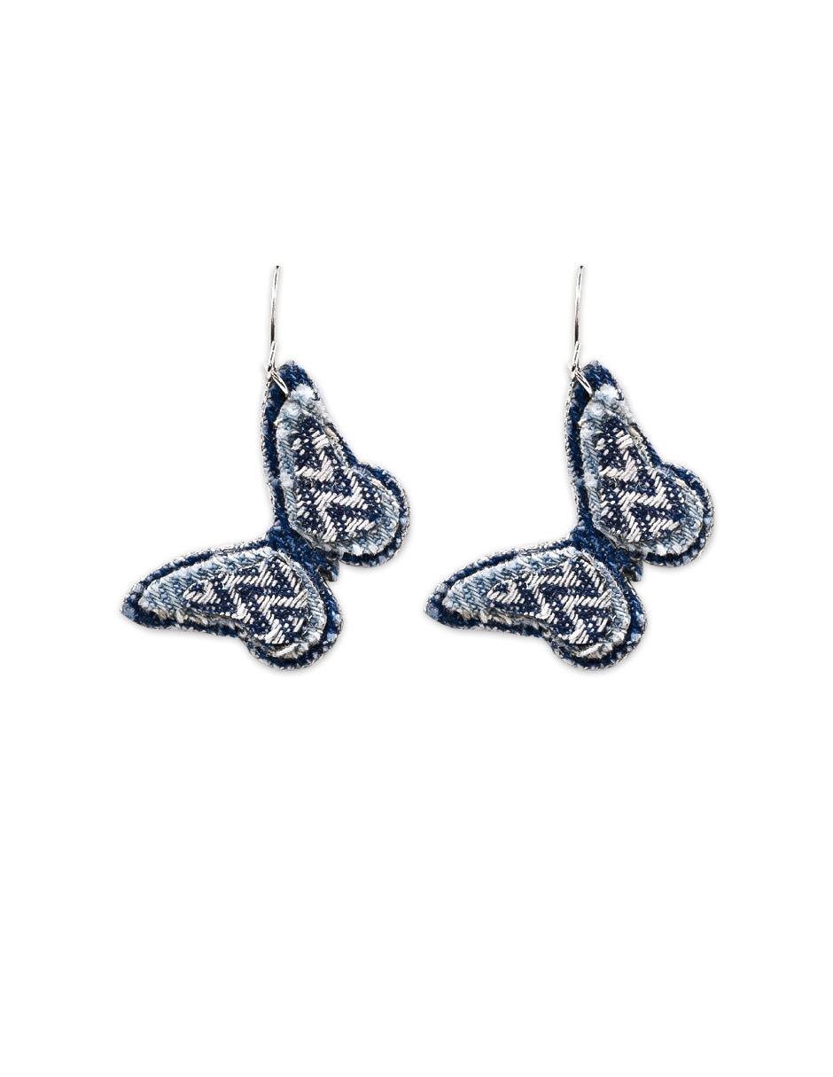 Aretes de mariposa con acabado brillante
