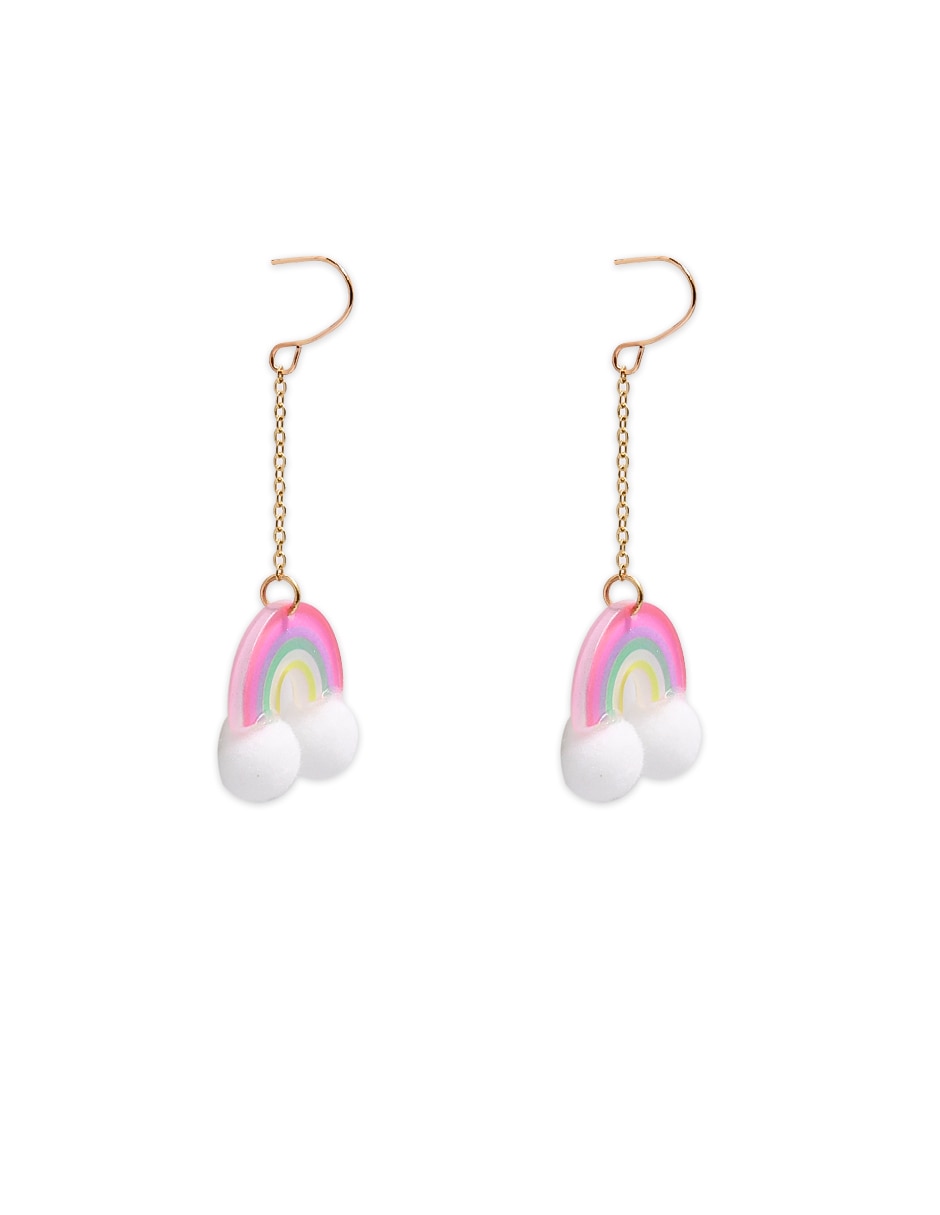 Aretes de arcoíris con acabado brillante 2
