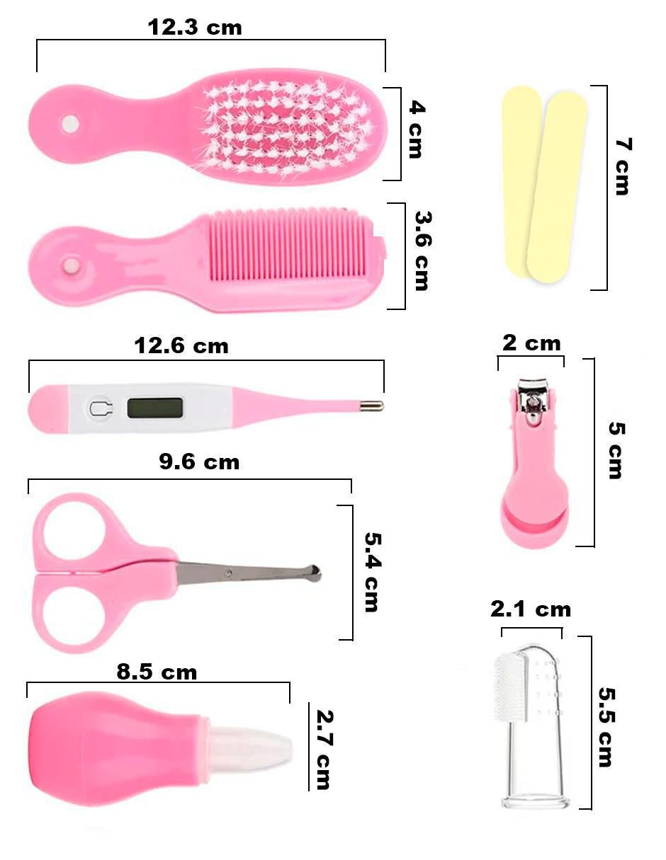 Set pedicure manual Baby pink con 8 piezas 3